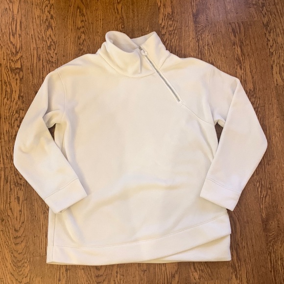 White Side Quarter Zip Fleece Pullover - Picture 1 of 4